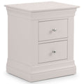 Clermont 2 Drawer Bedside - Light Grey