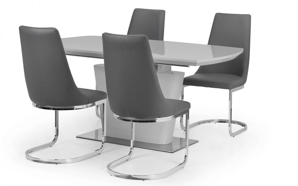 Como Grey Dining Set (4 Chairs)