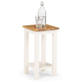 Coxmoor Tall Narrow Side Table - Ivory & Oak