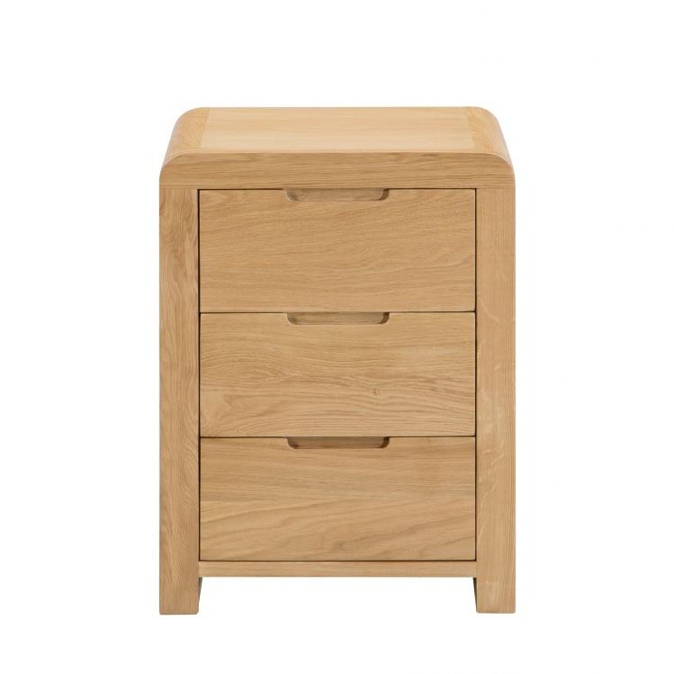 Curve 3 Drawer Bedside