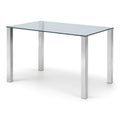 Enzo Chrome & Glass Compact Dining Table