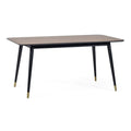 Findlay Rectangular Dining Table - Walnut & Black