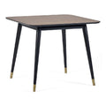 Findlay Square Dining Table - Walnut & Black