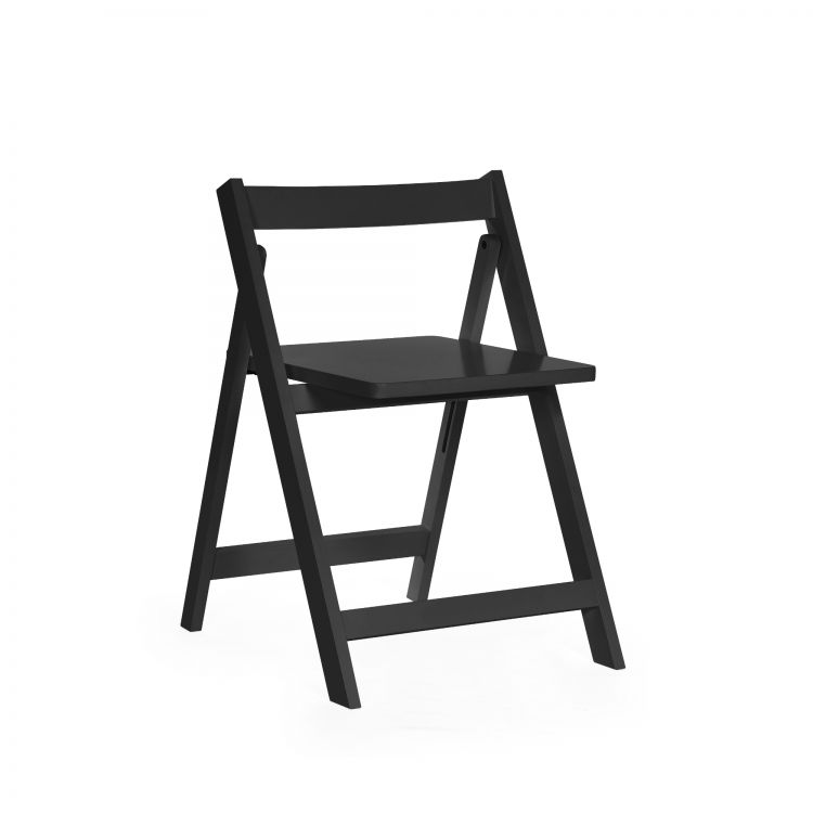 Gatan Small Gateleg Table With 2 Chairs - Black
