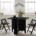 Gatan Small Gateleg Table With 2 Chairs - Black