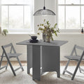 Gatan Small Gateleg Table With 2 Chairs - Grey