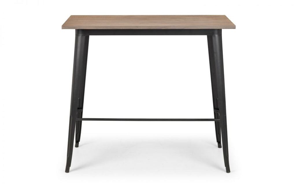 Grafton Bar Table & 2 Luxe Grey Bar Stools