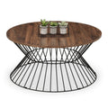 Jersey Round Wire Coffee Table - Walnut