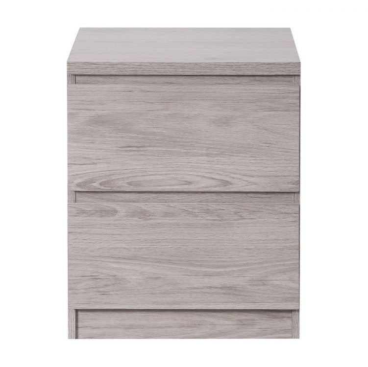Jupiter 2 Drawer Bedside - Grey Oak