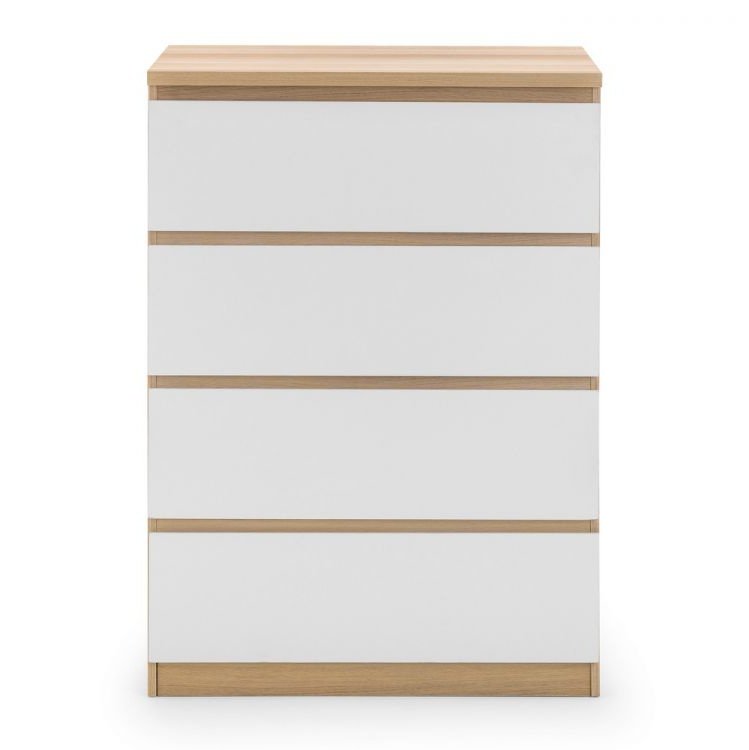 Jupiter 4 Drawer Chest - White/Oak