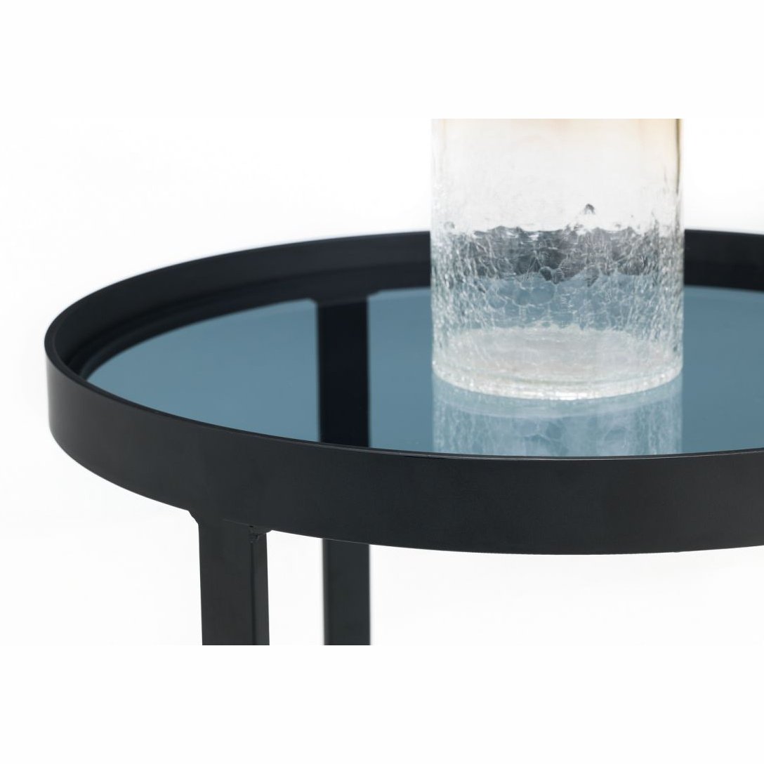 Loft Lamp Table - Smoked Glass