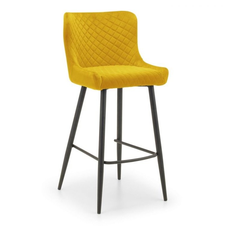 Luxe Bar Stool - Mustard