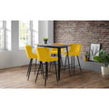 Grafton Bar Table & 4 Luxe Mustard Bar Stools