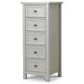 Maine 5 Drawer Tall Chest - Dove Grey