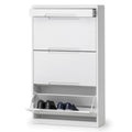 Manhattan Shoe Cabinet with Drawer - White