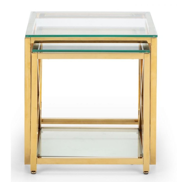 Miami Nest of Tables - Gold