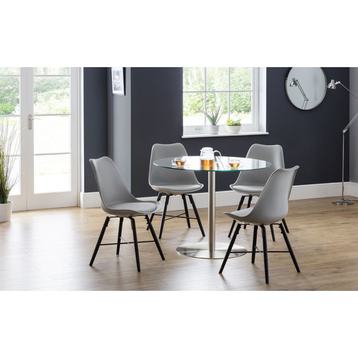 Kari Dining Chair - Grey & Black