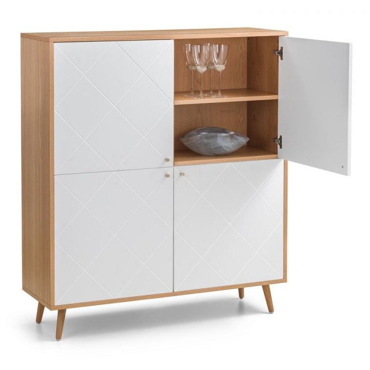 Moritz 4 Door Cabinet - Oak/White