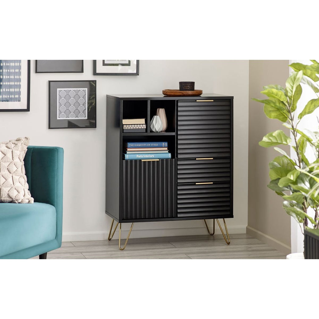 Murano 2 Door 2 Drawer Sideboard - Matte Black