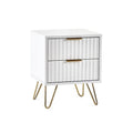 Murano 2 Drawer Bedside - Matte White
