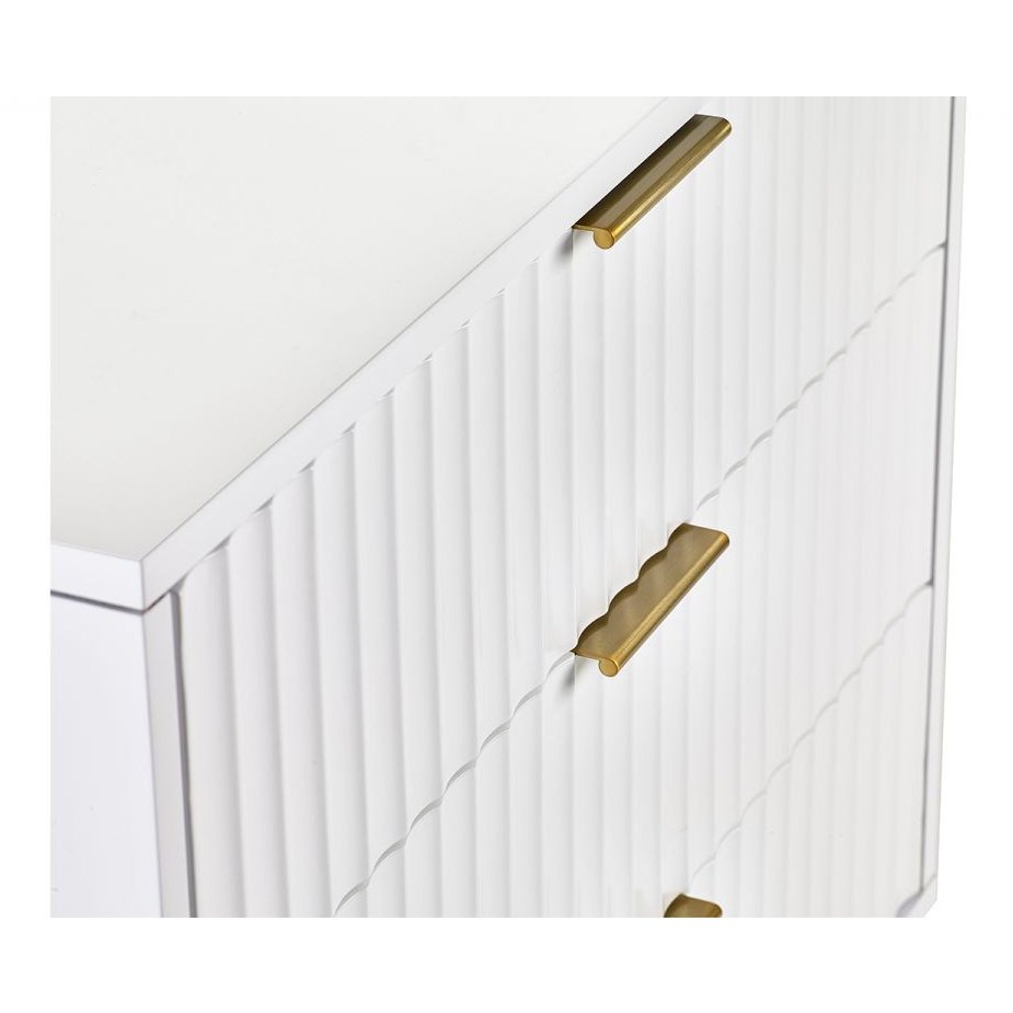 Murano 3 Drawer Chest - Matte White