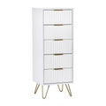 Murano 5 Drawer Tallboy - Matte White
