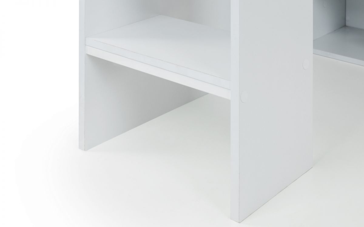 Nebula Gaming Bed with Desk - White