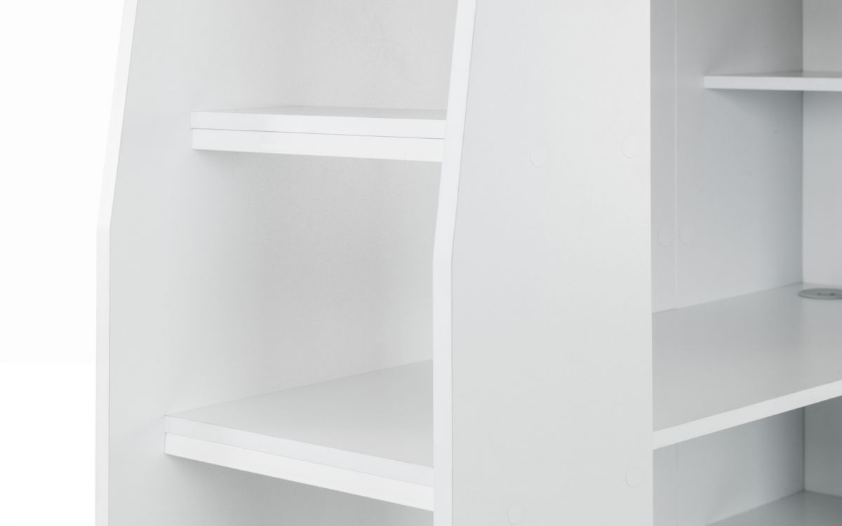 Nebula Gaming Bed with Desk - White