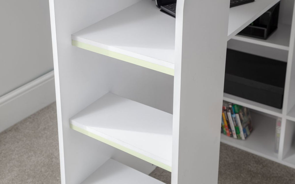 Nebula Gaming Bed with Desk - White