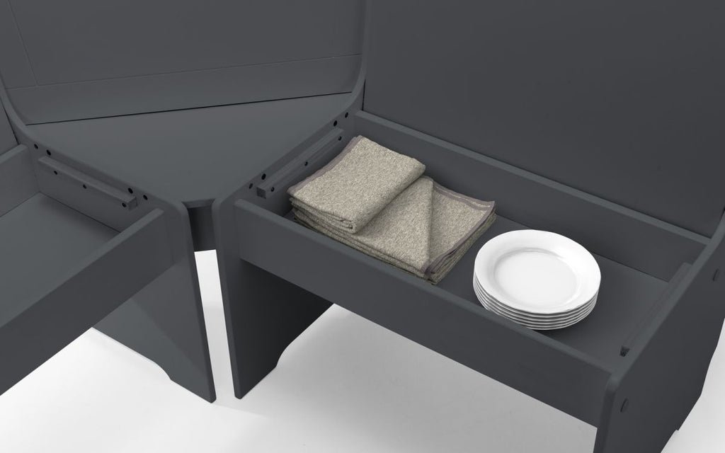 Newport Corner Dining Set - Anthracite