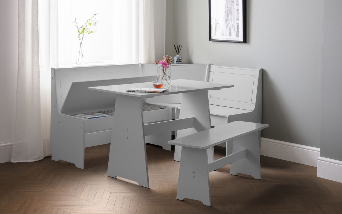 Newport Corner Dining Set - Dove Grey