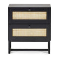 Padstow 2 Drawer Bedside - Black