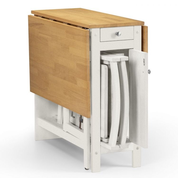 Savoy Dining Set - White / Natural Finish