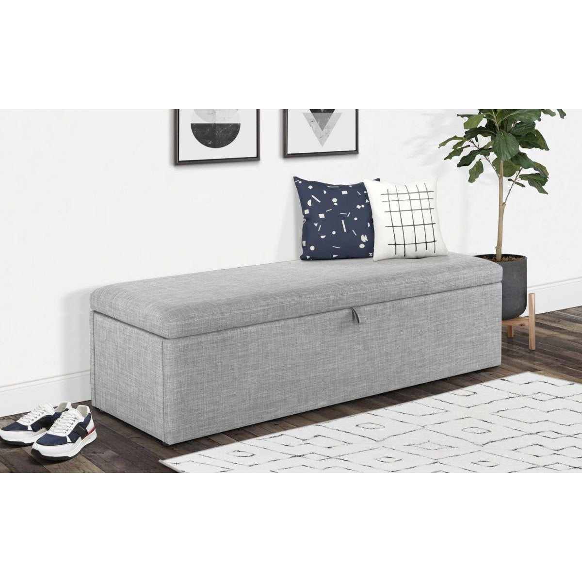 Sorrento Blanket Box - Light Grey