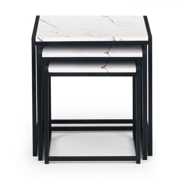 Tribeca Nest of Tables - White Marble