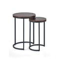 Tribeca Round Nesting Side Tables - Walnut