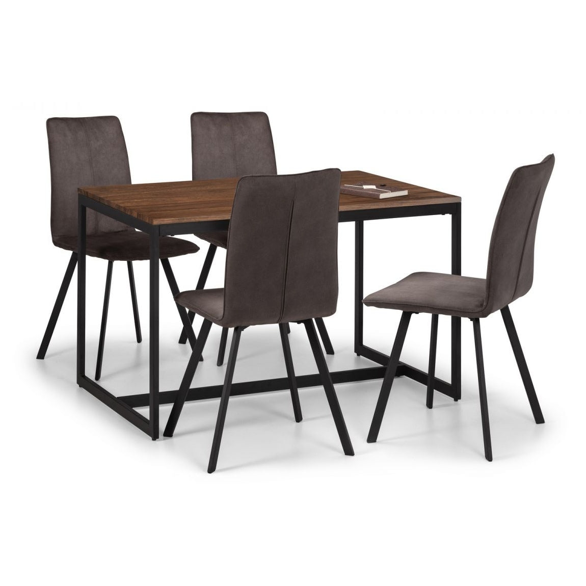 Tribeca Walnut Dining Table & 4 Monroe Chairs