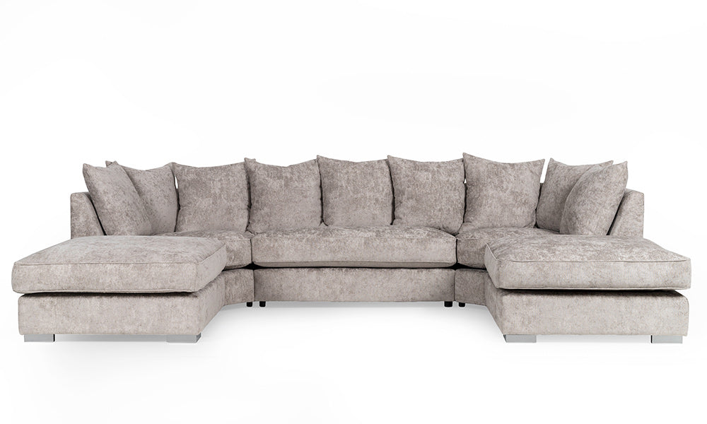 Bishop U Shape Truffle Fabric Sofa